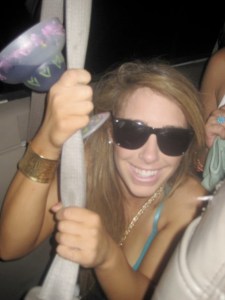 Highland Burrito night/ last night in AZ 09'. I'm wearing sunglasses because I cried. No, not over the burrito