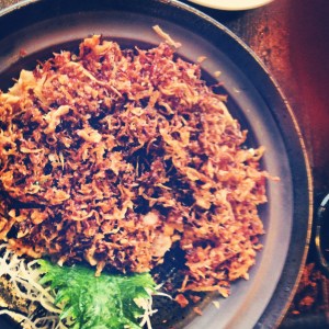 Seared Albacore with Crispy onion @ Izakaya. My