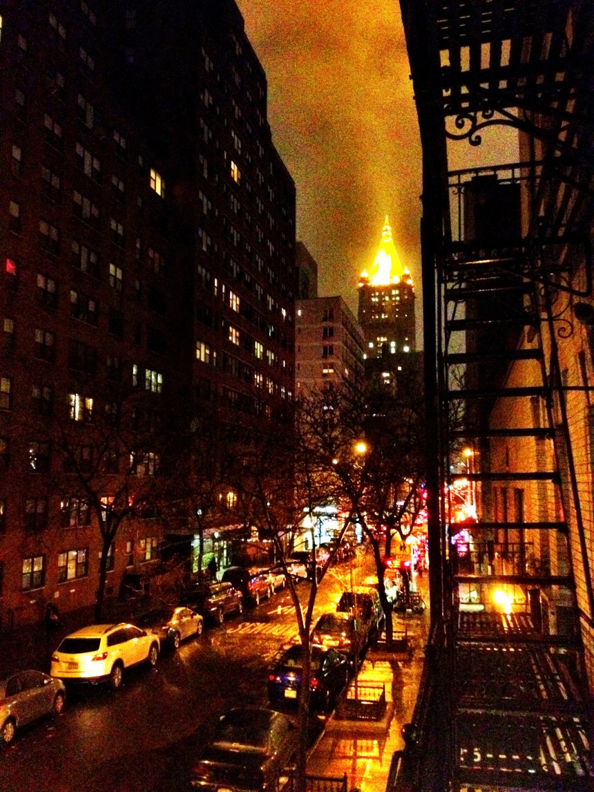 The view from Jen's balcony also known as a fire escape