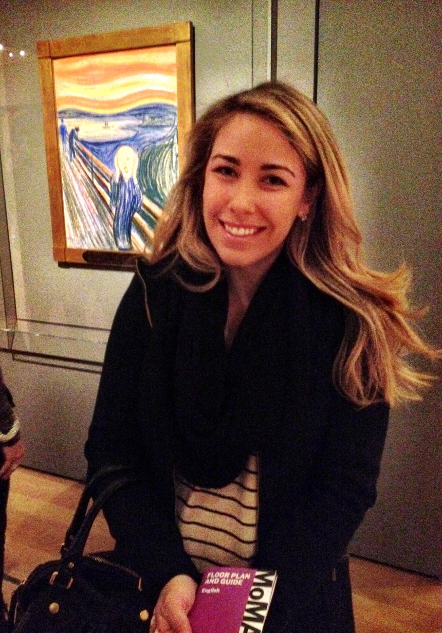 Don't be fooled by the smile.  The painting depicts exactly how I felt that morning. 