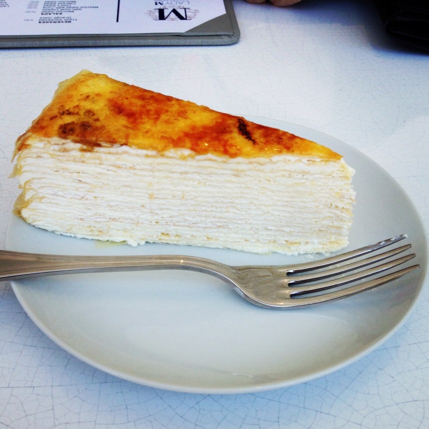 Crepe cake. Pure heaven... and it's chilled.